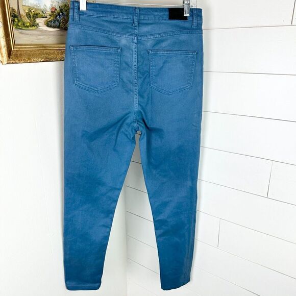 Kate Spade Saturday Coated Skinny Jeans Size 29 Blue High Rise - Picture 2 of 5
